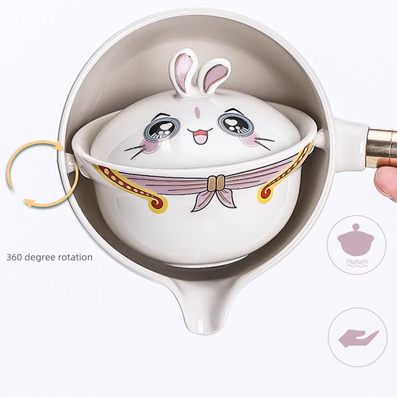 New Style Rabbit Chinese Kung Fu Tea set Travel Tea set Ceramic Portable Tea set Teapot Tea Maker Infuser Teacup Cup for Tea