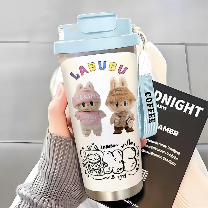 Slámkový hrnek na vodu Velká kapacita 316 Nerezová ocel Vysoká hodnota Termoska na dvojí pití Hrnek na kávu do auta