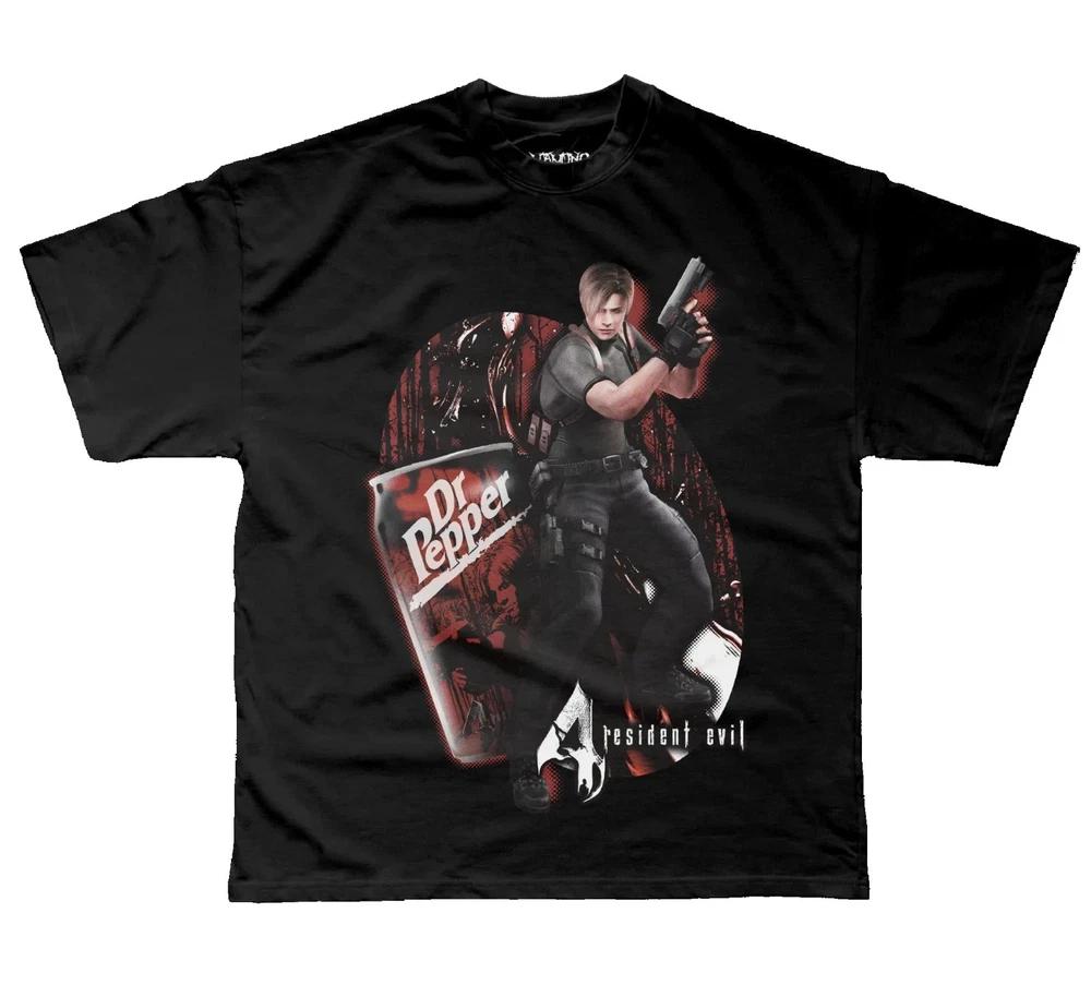 Dr Pepper x Resident Evil Leon GRAPHIC UNISEX TSHIRT FULL SIZE S5XL S