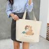 Canvas Bag Women'S Shoulder Handbag Student Tote Bag Large Capacity Hand Carry Canvas Bag