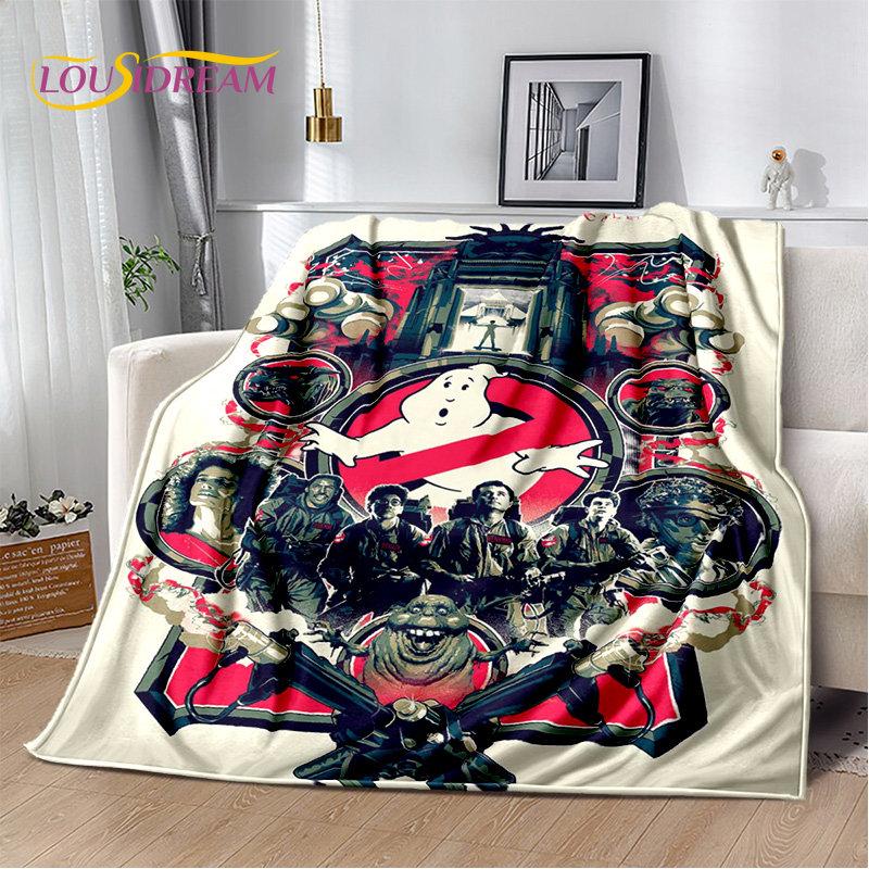 Cartoon G-Ghostbusters Movie Plush Blanket,Flannel Blanket Throw Blanket for Living Room Bedroom Bed Sofa Picnic Leisure Napping