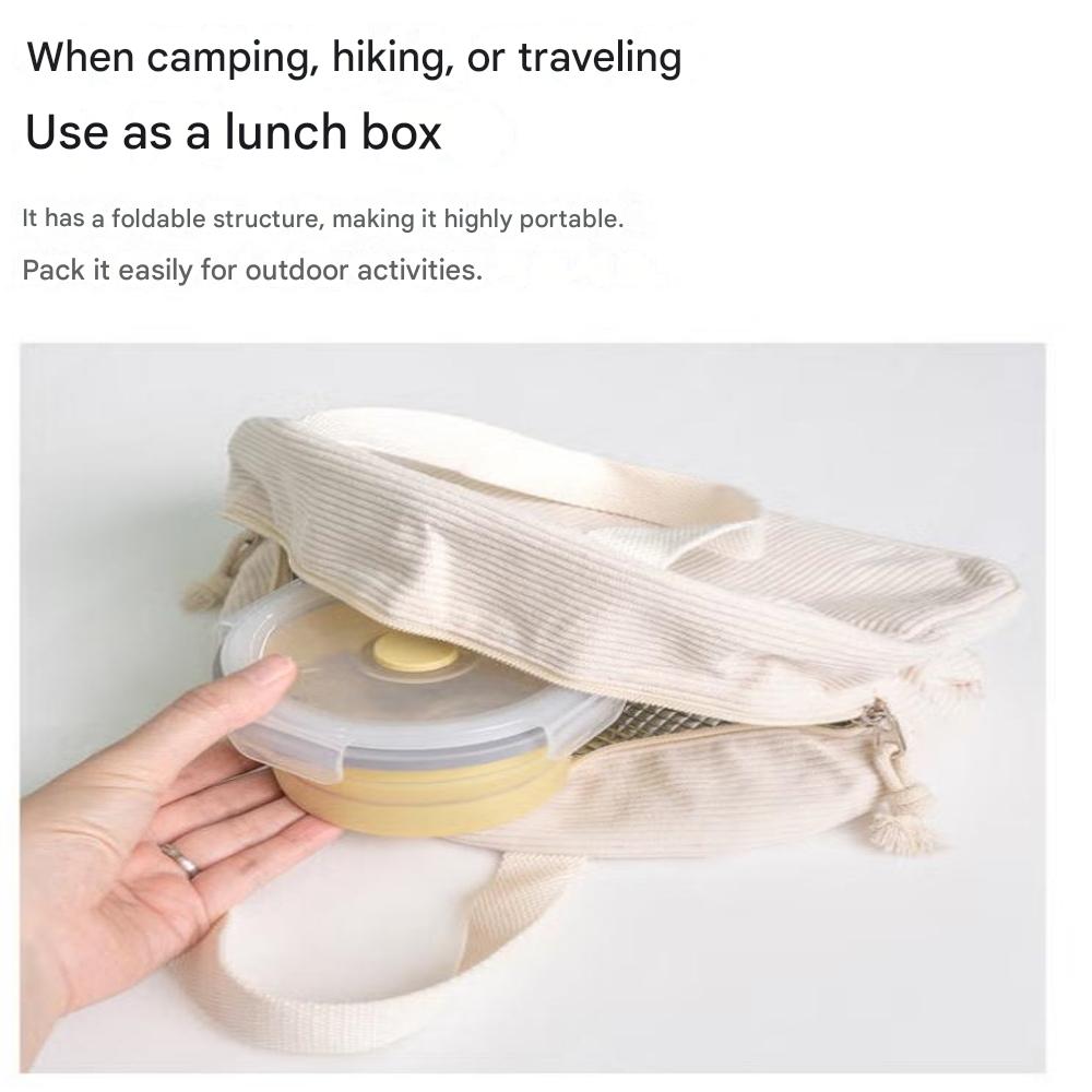 Foldable Silicone Round Container 1100 Ml (Diameter 17 Cm X H 7.4 Cm, Diameter 6.7" X H 2.9")