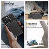 For iPhone 15 Pro Case Card Slot Kickstand Leather+TPU Reinforced Corner Phone Cover