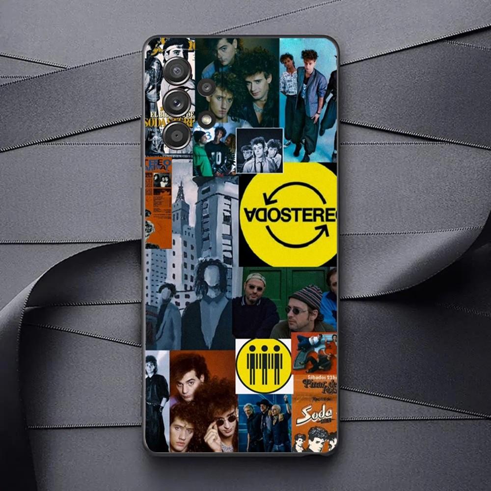 Band SODA S-STEREO  Phone Case For Samsung Galaxy A13,A21s,A22,A31,A32,A52,A53,A71,A80,A91 Soft Black Phone Cover