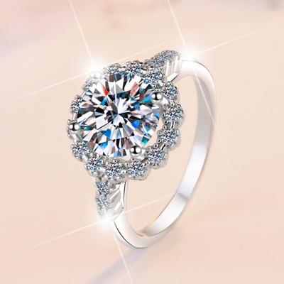 D farbe 2ct moissanite ring S925 sterling silber frauen ring ring engagement diamant ring hochzeit ring geschenk für freundin