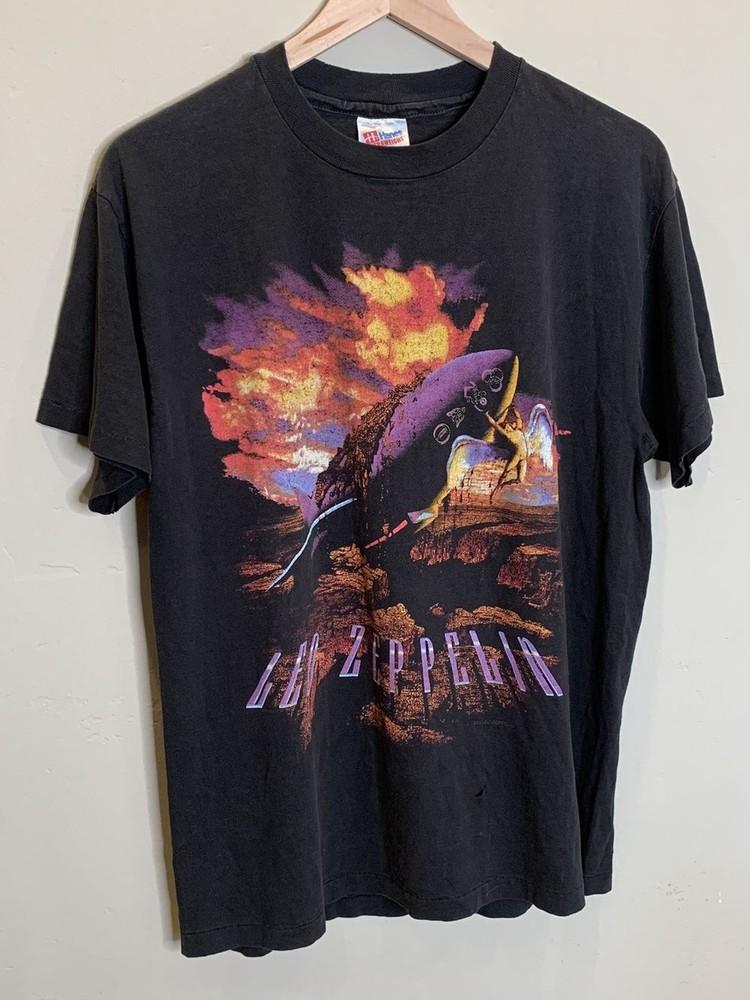 

1994 Led Zeppelin Rock Band Black Short Sleeve Unisex Tshirt S5XL KH9391 Unisex T-Shirt L