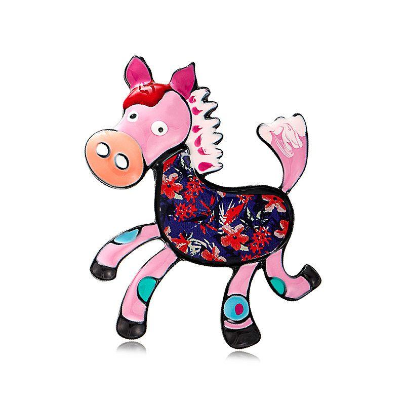 Fashion Dripping Zebra Cute Brooch Color Cute Enamel Corsage Elegant Women s Coat Clip Suit Pin Clothing Pink