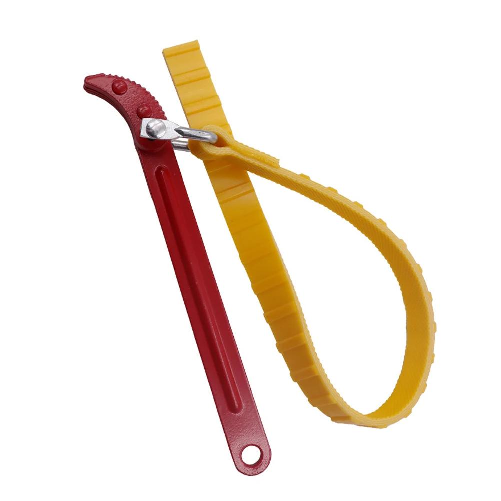Adjustable 8/12in Belt Wrench Oil Filter Puller Strap Spanner Strap Opener Opener Strap Chain Tool Disassembly Cartridge