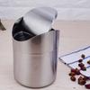 Modern Miniature Metal Desk Garbage Can Space Saving Design Nonslip Base Odor Control Waste Trash Bin For Workstations