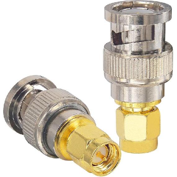 Boobrie 2-Pack BNC Female To SMA Female Coax Connector BNC To SMA RF Coaxial Adapter Female To Female Antenna Cable Connector for SDR Ham Radio