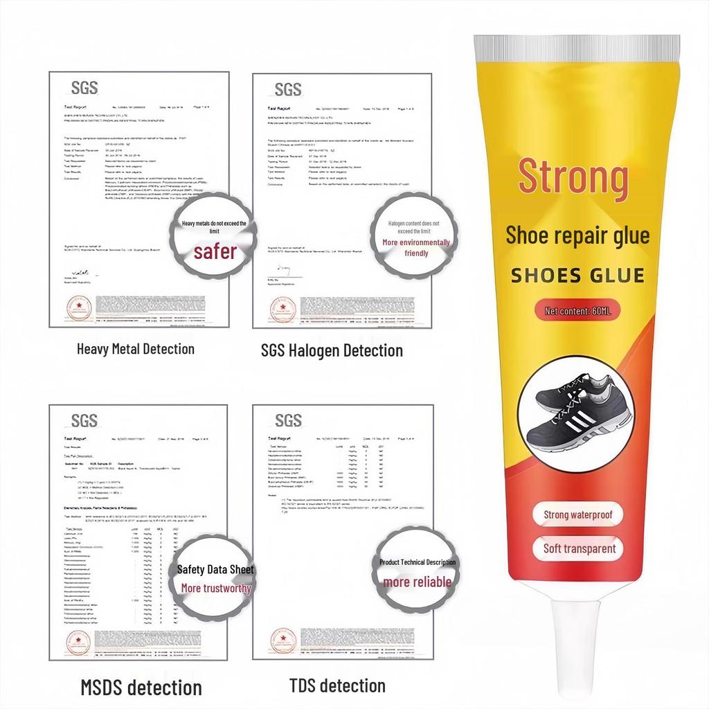 Shoe Repair Glue: High Viscosity, Flexible, Waterproof for Cloth, Leather, Sports, and Sneakers