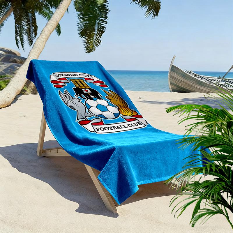 Coventry City FC 2D Flat Print Beach Towel, Large Soft Quick Dry Towel for Beach Camping Swimming.NSTJ0928043