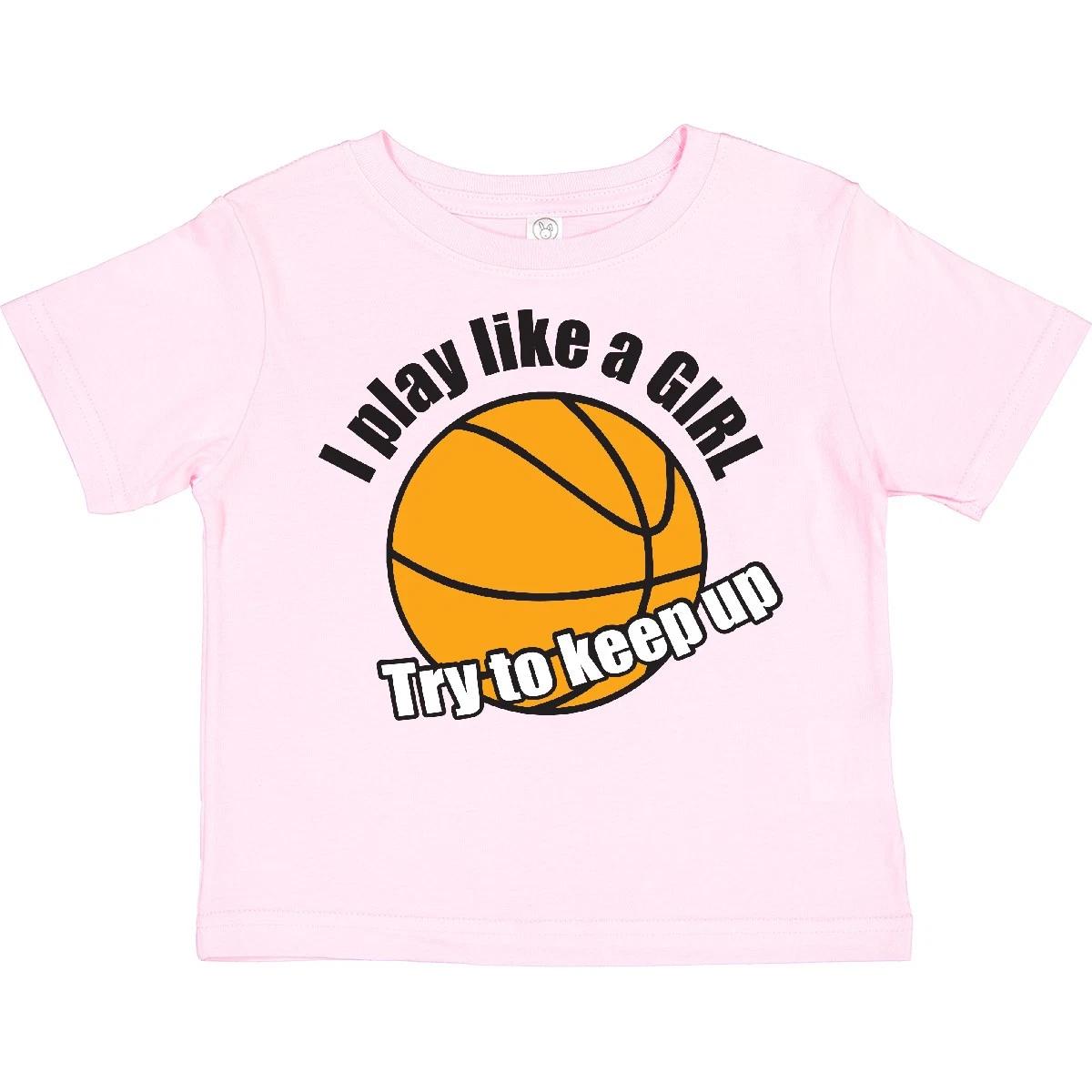 

Inktastic I Play Like A GIRL... Try To Keep Up Toddler kids boys T-Shirt Basketball Game 160