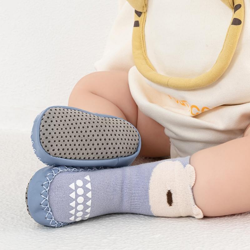Toddler Thick Socks Warm First Walkers Kids Boots Baby Shoes Soft Sole Newborn Plus Velvet Nonslip Floor Socks Child Solid Color