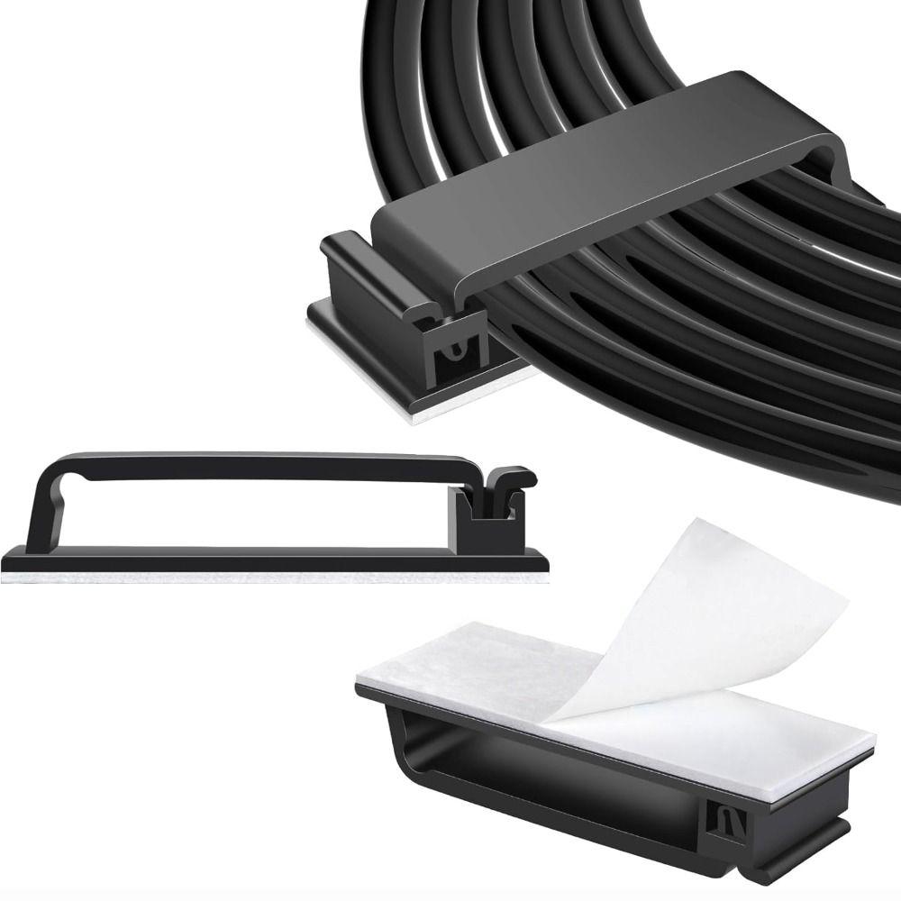 Self-adhesive Cable Organizer Plastic Cord Winder Cord Manager USB Cable Holder Desk Home Office