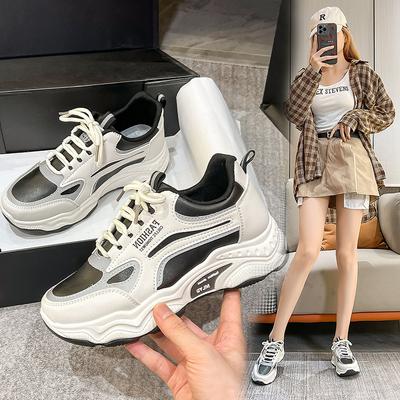 Daddy Shoes Sieviešu Platformas Zoles Vieglas Elpojošas Modes Vienkāršas kedas Korejiešu versija ins Moderns ādas apavi sievietēm