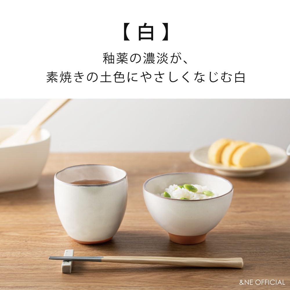 Mino Ware Red Clay Hare to Approximate Capacity Made in &NE 3-Peko Cup, Ke, White, 230ml, Japan, Ceramic, NAW-331-WH