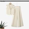ZANZEA Women Sleeveless Vest Tops and Wide Leg Pants Casual Two Piece Suit Sets