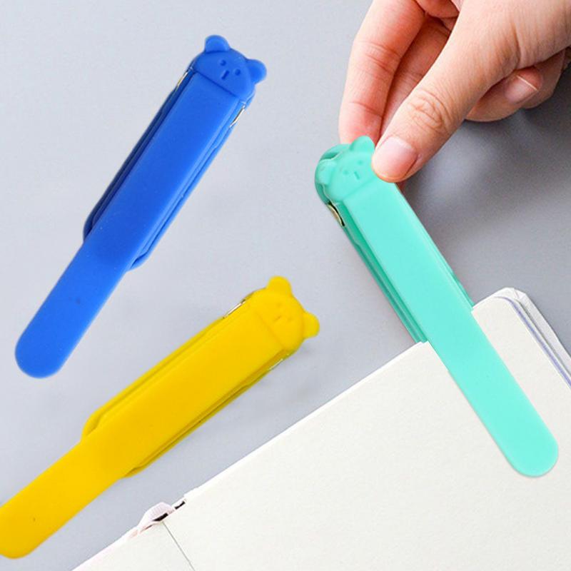 Silicone Book Mark 3X Automatic Silicone Smart Book Marker Book Marks for Reading Silicone Page Marker for Women Men Kids Book