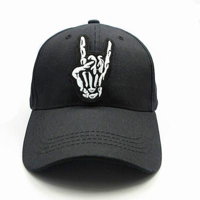 LDSLYJR Skull Gesture Embroidery Cotton Baseball Cap Hip-hop Cap Adjustable Snapback Hats for Men and Women 67