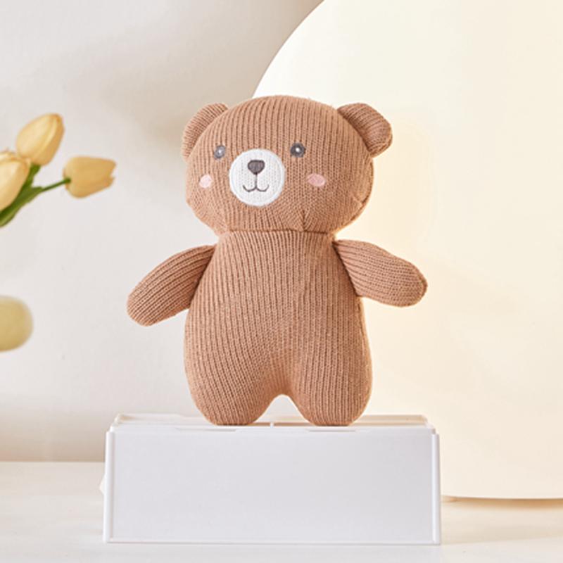 Ins Rabbit Elephant Unicorn Plush Toy Bell Cute Baby Soothing Doll Knitted High Quality Birthday Gift for Kids Newborn