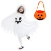 Limspace Halloween Cosplay Costume for Kids, Ghost Costume, Transformation Cloak, Poncho Cape with Hood, Cute for Girls, Theater, Stage, School