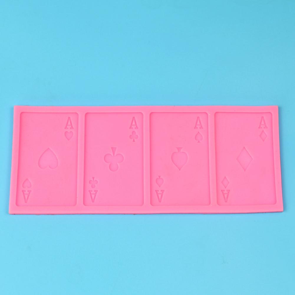 Poker Shape Cake Baking Cookie Chocolate Sugar Paste Food Silicone Mold Bakeware