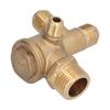 Composants de Rechange pour Valve de Compresseur d'Air Laiton Clapet Anti-Retour 4 Voies Double Tuyau