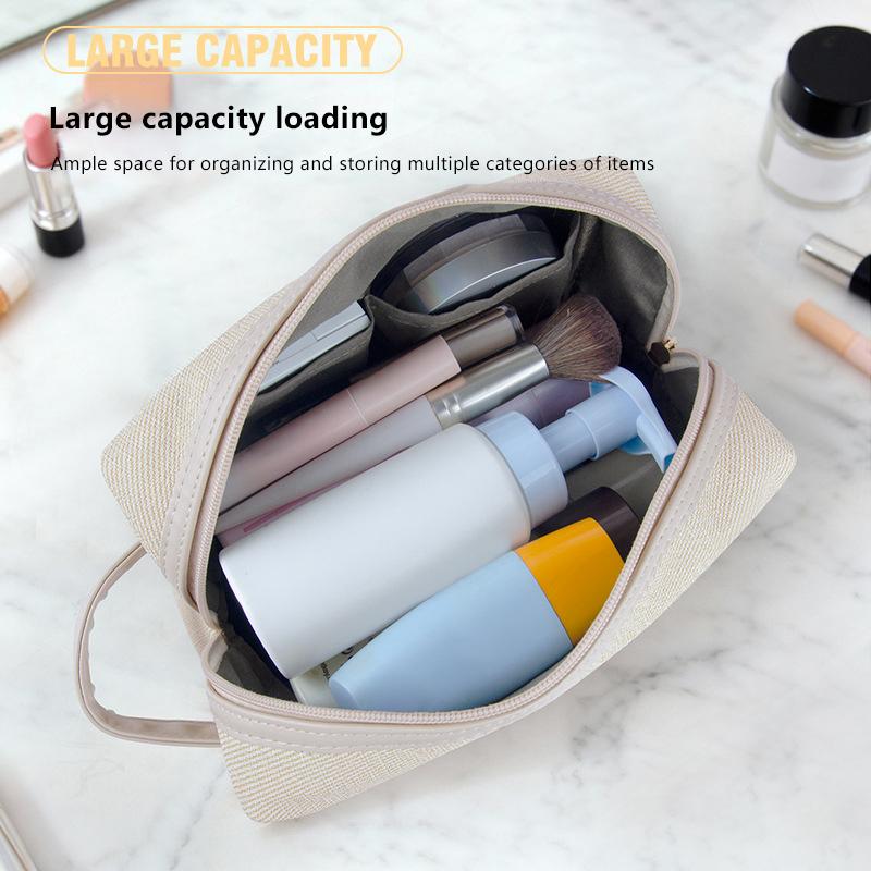 Eenvoudige Handtas met Grote Capaciteit Draagbare Make-uptas Reistoiletartikelen Opbergtas Waterdichte Make-uptas Organizer