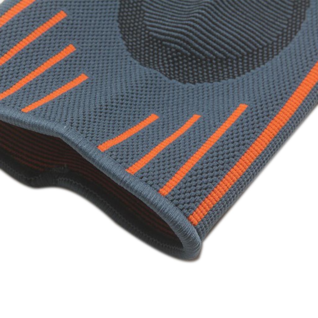 Elbow Brace Nylon Thickened Elastic Gray Orange Elbow Support for Outdoor Sports Basketball L