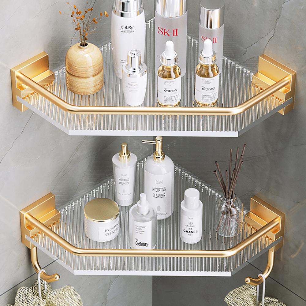 Practical Bathroom Shelves Wall-mounted Triangle Storage Rack Shampoo Storage Rack  Household