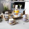 Household Flower Teapot Set, Glass Boiled Fruit Teapot, Ceramic Afternoon Tea Flower Fruit Teacup Tea Set, Candle Heating