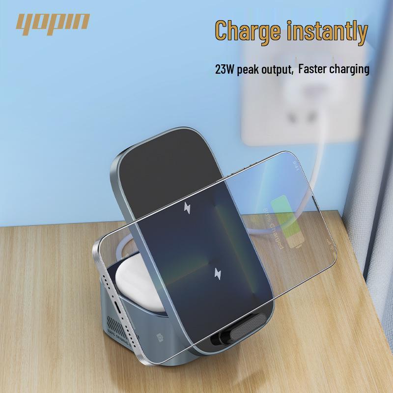 Foldable 3-in-1 Wireless Charging Stand for iPhone, AirPods, and Apple Watch