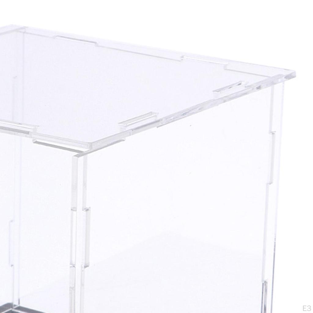 Acrylic Display Case Showcase Dustproof Holder Box for Doll Sculpture Jewellery Toy