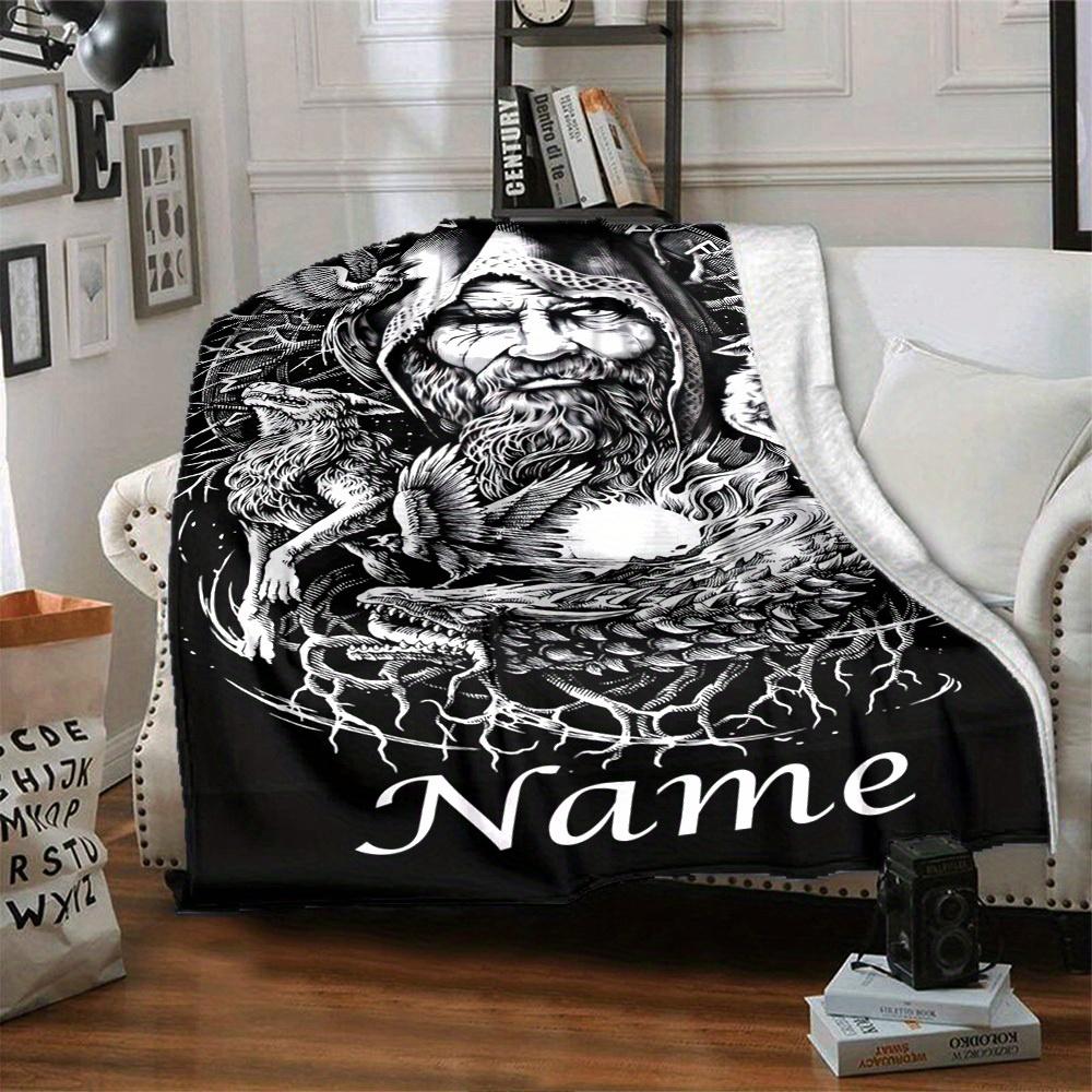 Norse Mythology Odin Home Customization Blankets Comfortable Soft Lightweight Multiseasonal Blanket For Picnics Sofas Offices Beds Living Rooms