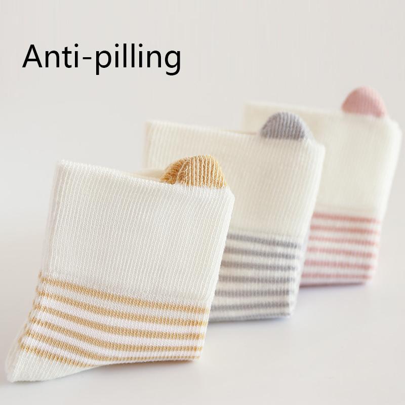 3 Pairs Baby Adorable Floor Socks Breathable Casual Socks For Boys and Girls Striped Cute Kids Indoor Socks