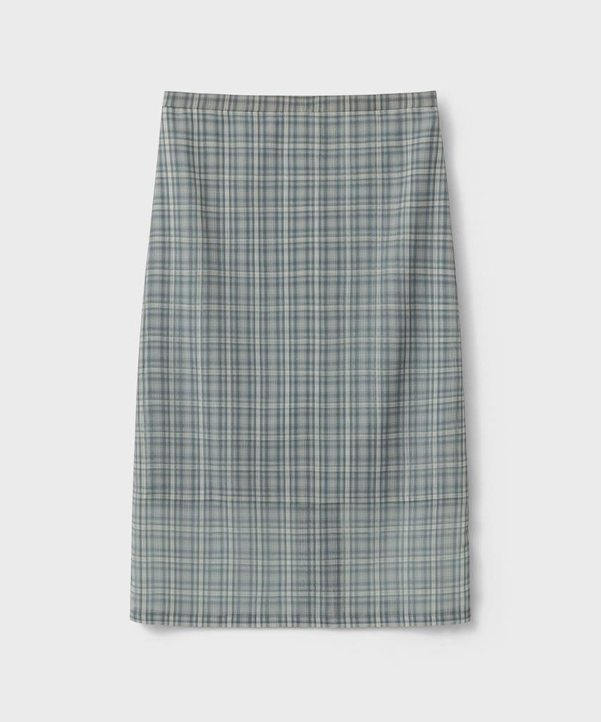 Bellie (W) Sheer Check Layered Skirt - Gray