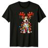 Dog Christmas Lights Graphic Tee Animals Holiday Unisex Unisexs Unisex TShirt