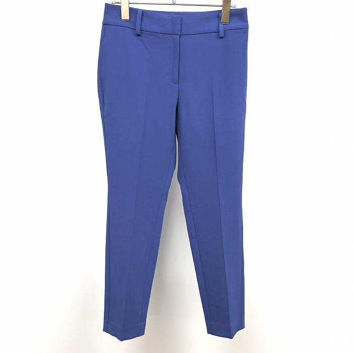 [Used] [Impression A] PLST Plaste Pants Tapered Slightly Brushed Inside Plain Zip Fly Polyester x Rayon x Polyurethane x Hair S Blue Blue Ladies