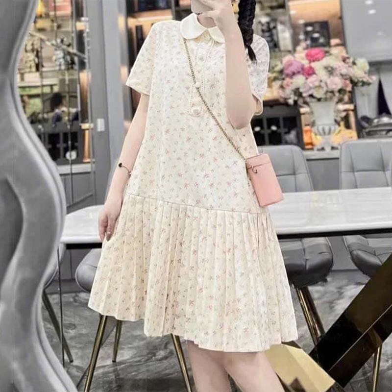 

ZANZEA Женское летнее повседневное платье с принтом и коротким рукавом и отложным воротником 2XL