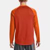 Under Armour Πουλόβερ Color Block Στρογγυλή Λαιμόκοψη Αθλητικό Μακρυμάνικο T-Shirt Ανδρικά Τοπ Σκούρο Πορτοκαλί 1356851-830