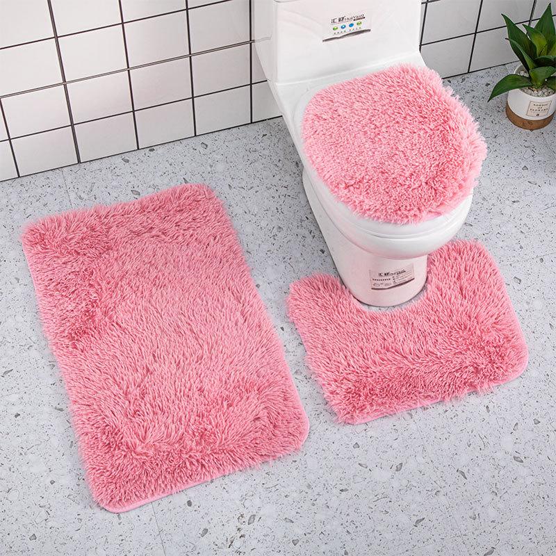 3 Teile/satz Batik-Badezimmermatten-Set Bunte rutschfeste Bad-WC-Teppiche Rechteckige U-förmige Badezimmer-Toilettenvorleger und Deckelabdeckungsset