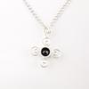 Schwarzer Onyx Edelstein 925 Sterlingsilber Schmuck Handgefertigter Anhänger Geschenk für Ehefrau PP-41-21