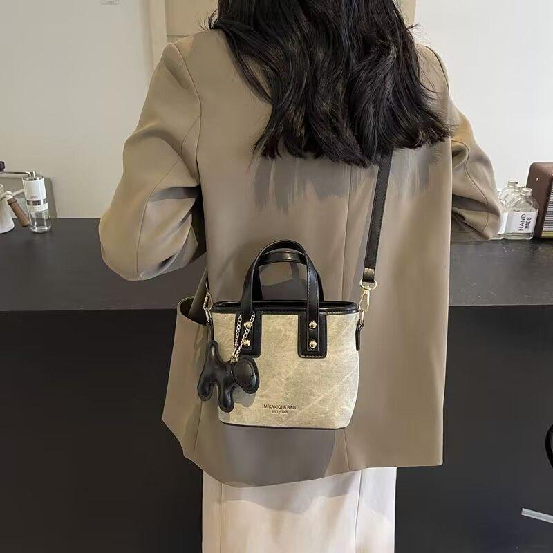 

Трендовая универсальная женская маленькая сумочка высокого класса 2024: Модная сумка-тоут ведро на одно плечо/через плечо Single Bag