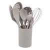 Kitchen Utensils Set Silicone Heat Proof Anti Scald Spatula Spoon Whisk Kitchen Gadgets Tools with Holder for Cooking