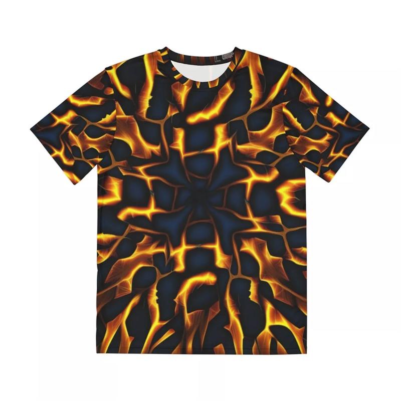 Fashion T Shirts For Men 3D Print Lightning Tees Tops Short Sleeve