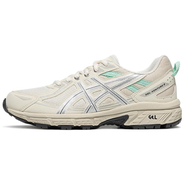 Asics Gel-Venture 6 Comfortable Lightweight Low-Top Running Shoes Women Sneaker White Silver 1012B359-106