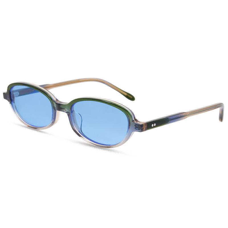 High quality Polygon Oval Acetate Sunglasses Women Retro Literary Fashion Designer Eyeglasses UV400 Outdoor Men SUN GLASSES