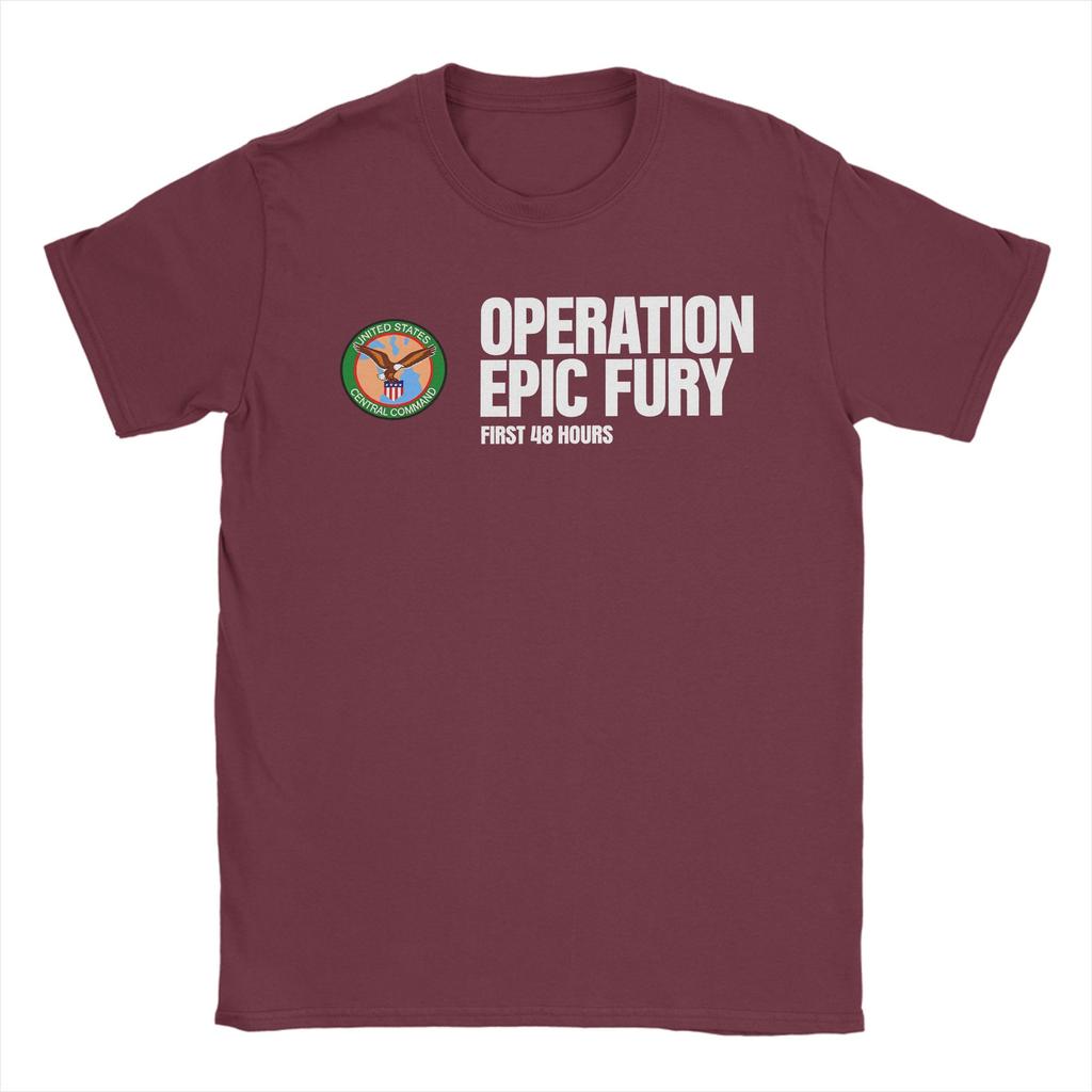 Mens T Shirt FAFO Operation Epic Fury TShirts Harajuku Beach Tees Y2K Funny 100 Cotton Tops Plus Size 6XL
