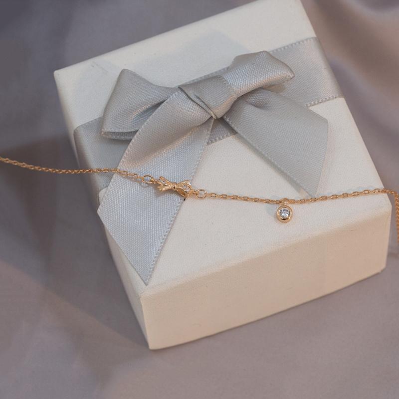 ANENJERY Bracelet à nœud papillon pour femmes, breloque en Zircon cubique, bijoux cadeau, nouveauté 2022